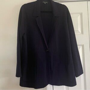 Eileen Fisher Woman Navy Sweater Cardigan Size 1X